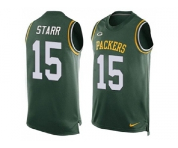 Nike Green Bay Packers #15 Bart Starr Green Team Color Men's Stitched NFL Limited Tank Top Jersey