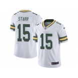 Nike Green Bay Packers #15 Bart Starr White Men's Stitched NFL Limited Rush Jersey