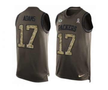 Nike Green Bay Packers #17 Davante Adams Green Men's Stitched NFL Limited Salute To Service Tank Top Jersey