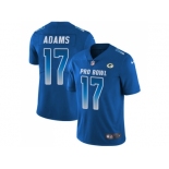 Nike Green Bay Packers #17 Davante Adams Royal Men Stitched NFL Limited NFC 2018 Pro Bowl Jersey