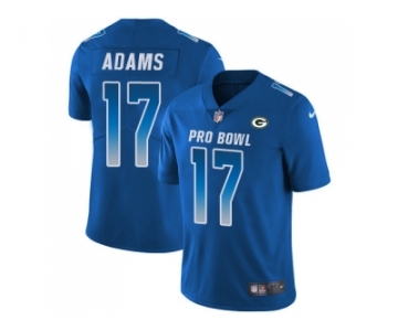 Nike Green Bay Packers #17 Davante Adams Royal Men Stitched NFL Limited NFC 2018 Pro Bowl Jersey