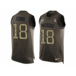 Nike Green Bay Packers #18 Randall Cobb Green Men's Stitched NFL Limited Salute To Service Tank Top Jersey