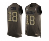 Nike Green Bay Packers #18 Randall Cobb Green Men's Stitched NFL Limited Salute To Service Tank Top Jersey