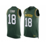 Nike Green Bay Packers #18 Randall Cobb Green Team Color Men's Stitched NFL Limited Tank Top Jersey