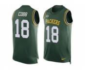 Nike Green Bay Packers #18 Randall Cobb Green Team Color Men's Stitched NFL Limited Tank Top Jersey