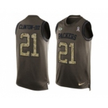 Nike Green Bay Packers #21 Ha Ha Clinton-Dix Green Men's Stitched NFL Limited Salute To Service Tank Top Jersey