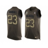 Nike Green Bay Packers #23 Damarious Randall Green Men's Stitched NFL Limited Salute To Service Tank Top Jersey