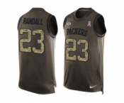 Nike Green Bay Packers #23 Damarious Randall Green Men's Stitched NFL Limited Salute To Service Tank Top Jersey