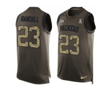 Nike Green Bay Packers #23 Damarious Randall Green Men's Stitched NFL Limited Salute To Service Tank Top Jersey