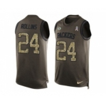 Nike Green Bay Packers #24 Quinten Rollins Green Men's Stitched NFL Limited Salute To Service Tank Top Jersey