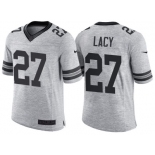 Nike Green Bay Packers #27 Eddie Lacy 2016 Gridiron Gray II Men's NFL Limited Jersey