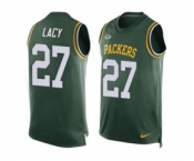 Nike Green Bay Packers #27 Eddie Lacy Green Team Color Men's Stitched NFL Limited Tank Top Jersey