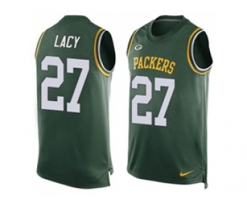 Nike Green Bay Packers #27 Eddie Lacy Green Team Color Men's Stitched NFL Limited Tank Top Jersey