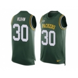 Nike Green Bay Packers #30 John Kuhn Green Team Color Men's Stitched NFL Limited Tank Top Jersey