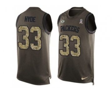 Nike Green Bay Packers #33 Micah Hyde Green Men's Stitched NFL Limited Salute To Service Tank Top Jersey