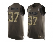 Nike Green Bay Packers #37 Sam Shields Green Men's Stitched NFL Limited Salute To Service Tank Top Jersey