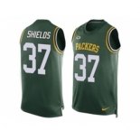 Nike Green Bay Packers #37 Sam Shields Green Team Color Men's Stitched NFL Limited Tank Top Jersey