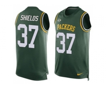 Nike Green Bay Packers #37 Sam Shields Green Team Color Men's Stitched NFL Limited Tank Top Jersey