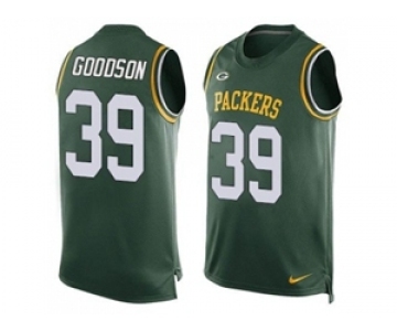 Nike Green Bay Packers #39 Demetri Goodson Green Team Color Men's Stitched NFL Limited Tank Top Jersey