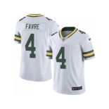 Nike Green Bay Packers #4 Brett Favre White Men's Stitched NFL Limited Rush Jersey