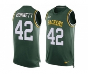 Nike Green Bay Packers #42 Morgan Burnett Green Team Color Men's Stitched NFL Limited Tank Top Jersey