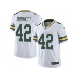 Nike Green Bay Packers #42 Morgan Burnett White Men's Stitched NFL Limited Rush Jersey