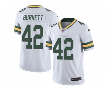 Nike Green Bay Packers #42 Morgan Burnett White Men's Stitched NFL Limited Rush Jersey