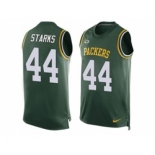 Nike Green Bay Packers #44 James Starks Green Team Color Men's Stitched NFL Limited Tank Top Jersey