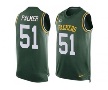 Nike Green Bay Packers #51 Nate Palmer Green Team Color Men's Stitched NFL Limited Tank Top Jersey