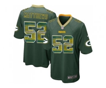 Nike Green Bay Packers #52 Clay Matthews Green Team Color Men's Stitched NFL Limited Strobe Jersey