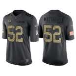 Nike Green Bay Packers #52 Clay Matthews Men's Stitched Black NFL Salute to Service Limited Jerseys