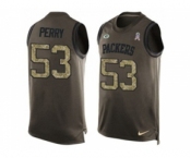 Nike Green Bay Packers #53 Nick Perry Green Men's Stitched NFL Limited Salute To Service Tank Top Jersey