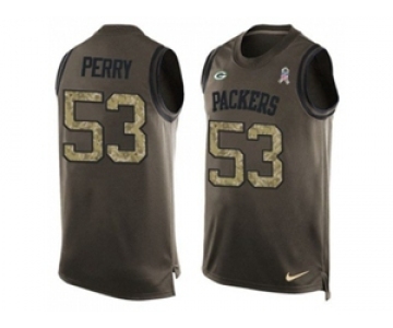 Nike Green Bay Packers #53 Nick Perry Green Men's Stitched NFL Limited Salute To Service Tank Top Jersey