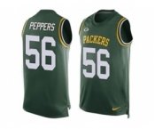 Nike Green Bay Packers #56 Julius Peppers Green Team Color Men's Stitched NFL Limited Tank Top Jersey