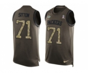 Nike Green Bay Packers #71 Josh Sitton Green Men's Stitched NFL Limited Salute To Service Tank Top Jersey