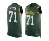 Nike Green Bay Packers #71 Josh Sitton Green Team Color Men's Stitched NFL Limited Tank Top Jersey