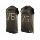 Nike Green Bay Packers #76 Mike Daniels Green Men's Stitched NFL Limited Salute To Service Tank Top Jersey