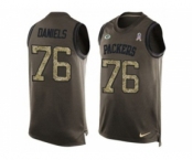 Nike Green Bay Packers #76 Mike Daniels Green Men's Stitched NFL Limited Salute To Service Tank Top Jersey