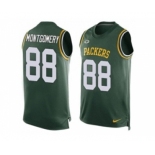 Nike Green Bay Packers #88 Ty Montgomery Green Team Color Men's Stitched NFL Limited Tank Top Jersey