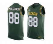 Nike Green Bay Packers #88 Ty Montgomery Green Team Color Men's Stitched NFL Limited Tank Top Jersey