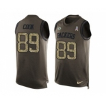 Nike Green Bay Packers #89 Jared Cook Green Men's Stitched NFL Limited Salute To Service Tank Top Jersey