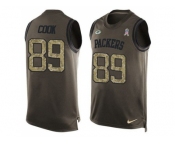 Nike Green Bay Packers #89 Jared Cook Green Men's Stitched NFL Limited Salute To Service Tank Top Jersey