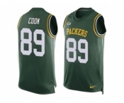 Nike Green Bay Packers #89 Jared Cook Green Team Color Men's Stitched NFL Limited Tank Top Jersey