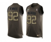 Nike Green Bay Packers #92 Reggie White Green Men's Stitched NFL Limited Salute To Service Tank Top Jersey