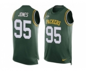 Nike Green Bay Packers #95 Datone Jones Green Team Color Men's Stitched NFL Limited Tank Top Jersey