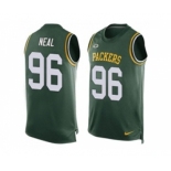 Nike Green Bay Packers #96 Mike Neal Green Team Color Men's Stitched NFL Limited Tank Top Jersey