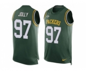 Nike Green Bay Packers #97 Johnny Jolly Green Team Color Men's Stitched NFL Limited Tank Top Jersey