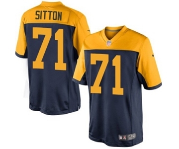 Nike Limited Josh Sitton Navy Blue Youth Jersey - Green Bay Packers #71 NFL Alternate