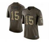 nike nfl jerseys green bay packers #15 bart starr army green[nike Limited Salute To Service]