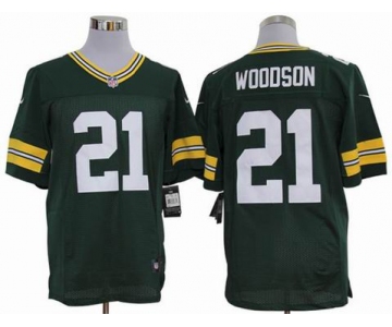 nike nfl jerseys green bay packers #21 woodson green[nike limited]